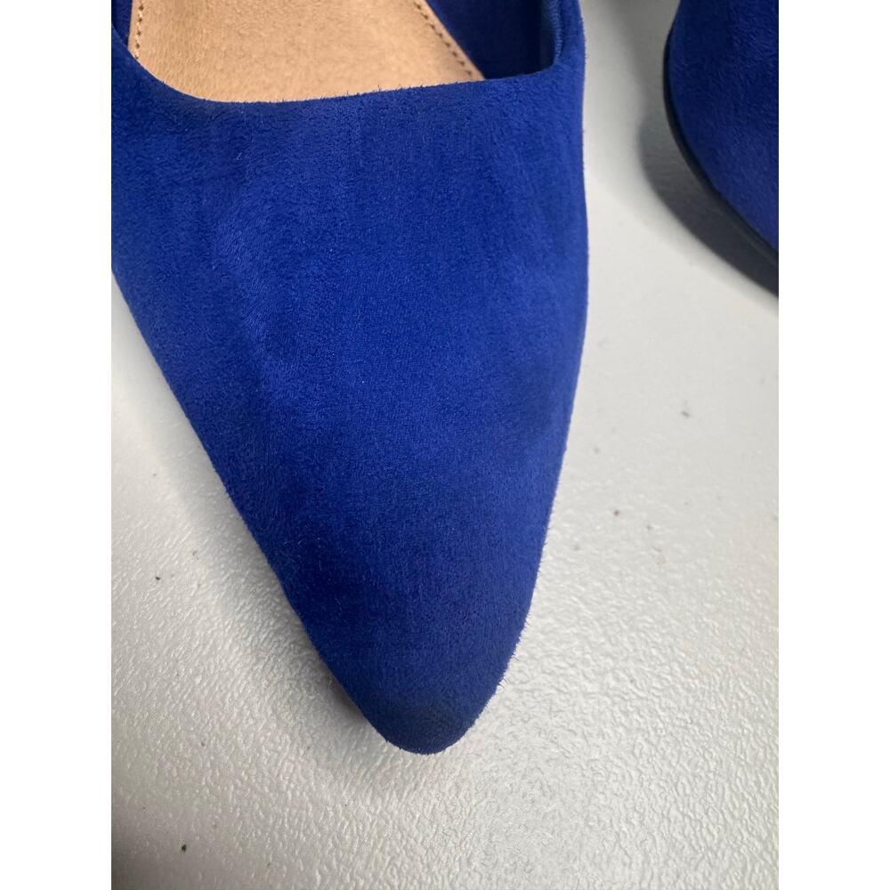 Christian Siriano for Payless Blue Faux Suede Pointed Toe Pumps Women’s Size 8.5 - Picture 3 of 7